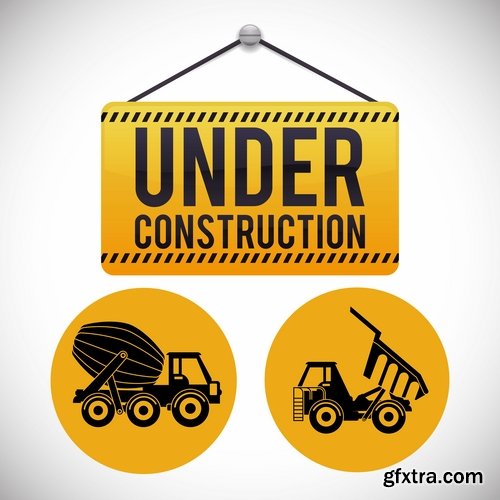 Collection of vector background picture background is the construction of a builder working construction tools 25 EPS