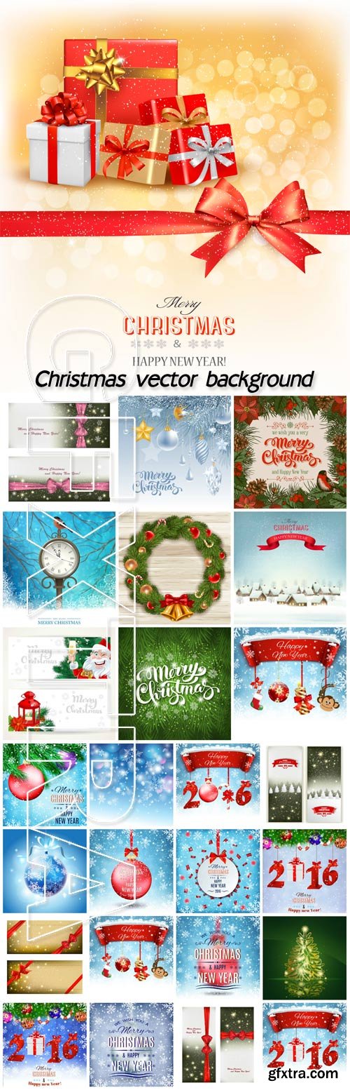 Christmas Greeting Cards 25xEPS