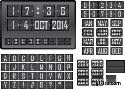 Mechanical Timetable - 20 Vector