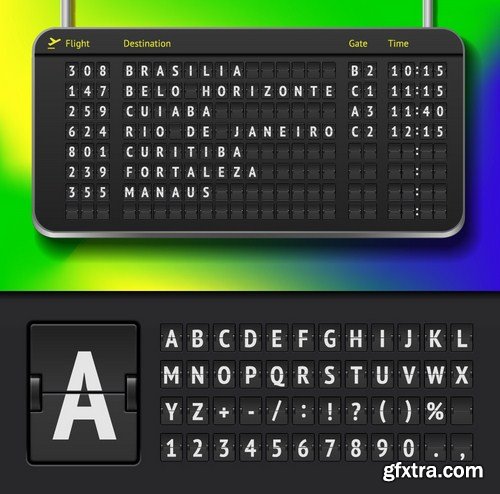 Mechanical Timetable - 20 Vector