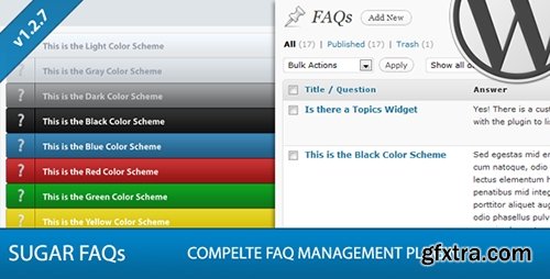 CodeCanyon - Sugar FAQs v1.3.1 - WordPress FAQ Management Plugin - 330624