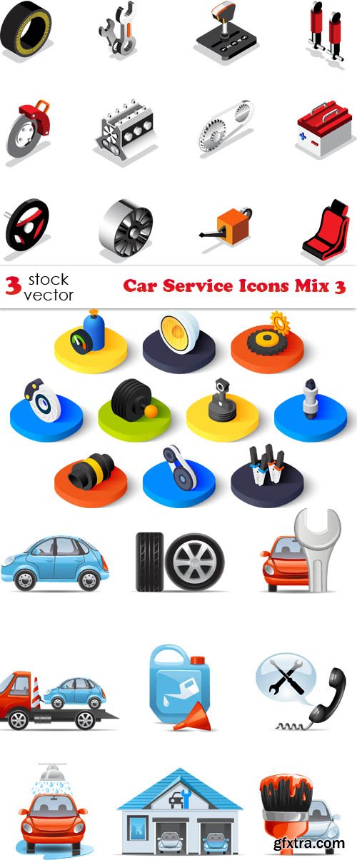 Vectors - Car Service Icons Mix 3