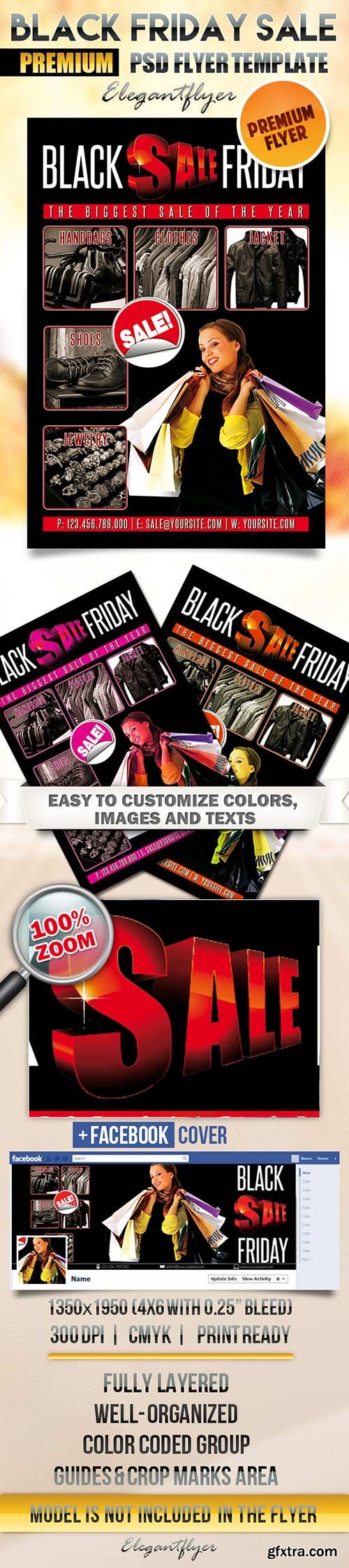 Black Friday Flyer PSD Template + Facebook Cover