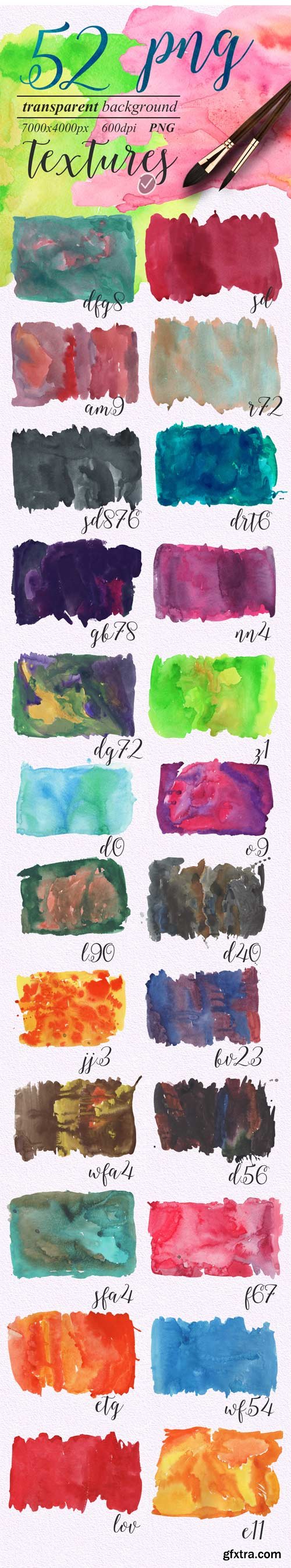 CM 309125 - Watercolour textures PNG