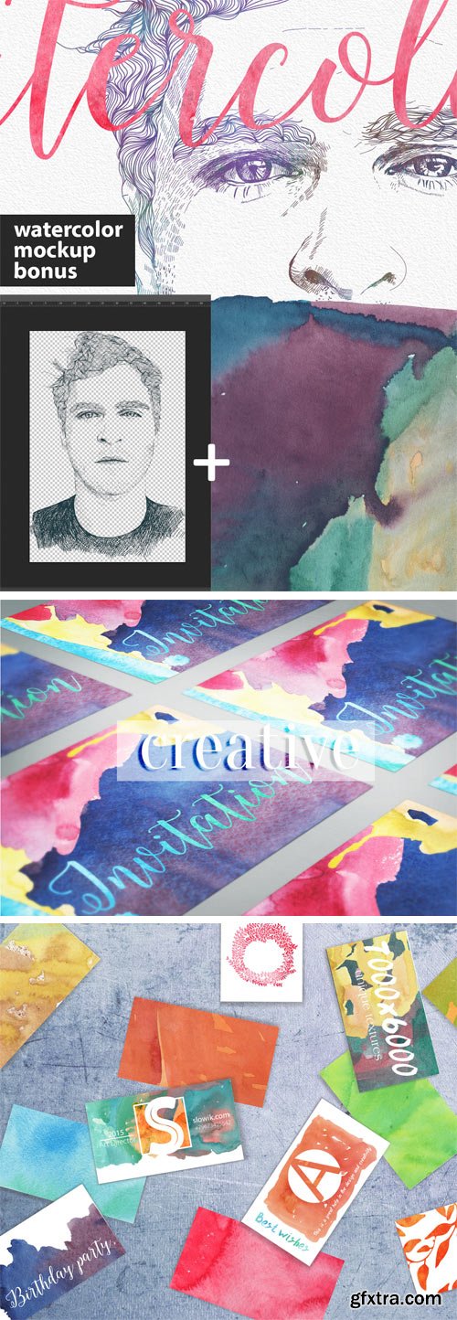 CM 309125 - Watercolour textures PNG