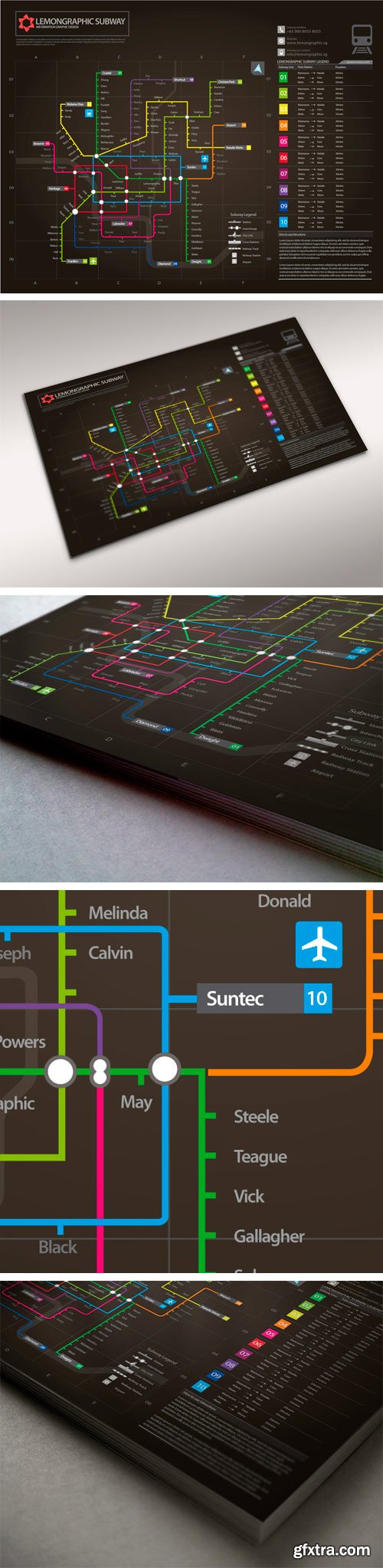 CM 143801 - Neon Subway Map Information Design