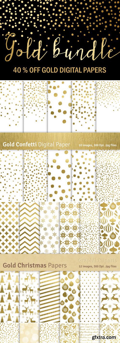 CM - Gold Bundle Gold Papers 449384