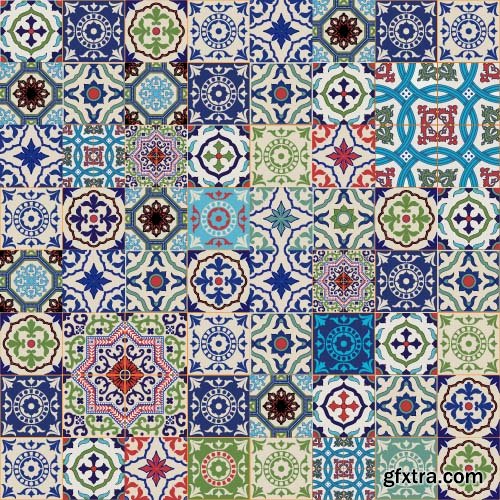 Seamless Tile Patterns Part 01 - 15x EPS