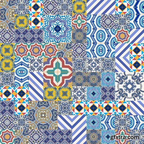 Seamless Tile Patterns Part 01 - 15x EPS
