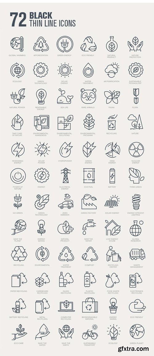 CM 329519 - Thin Line Icons for Green Technology