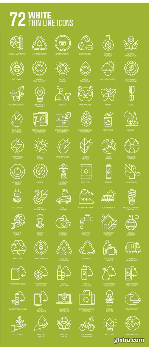 CM 329519 - Thin Line Icons for Green Technology