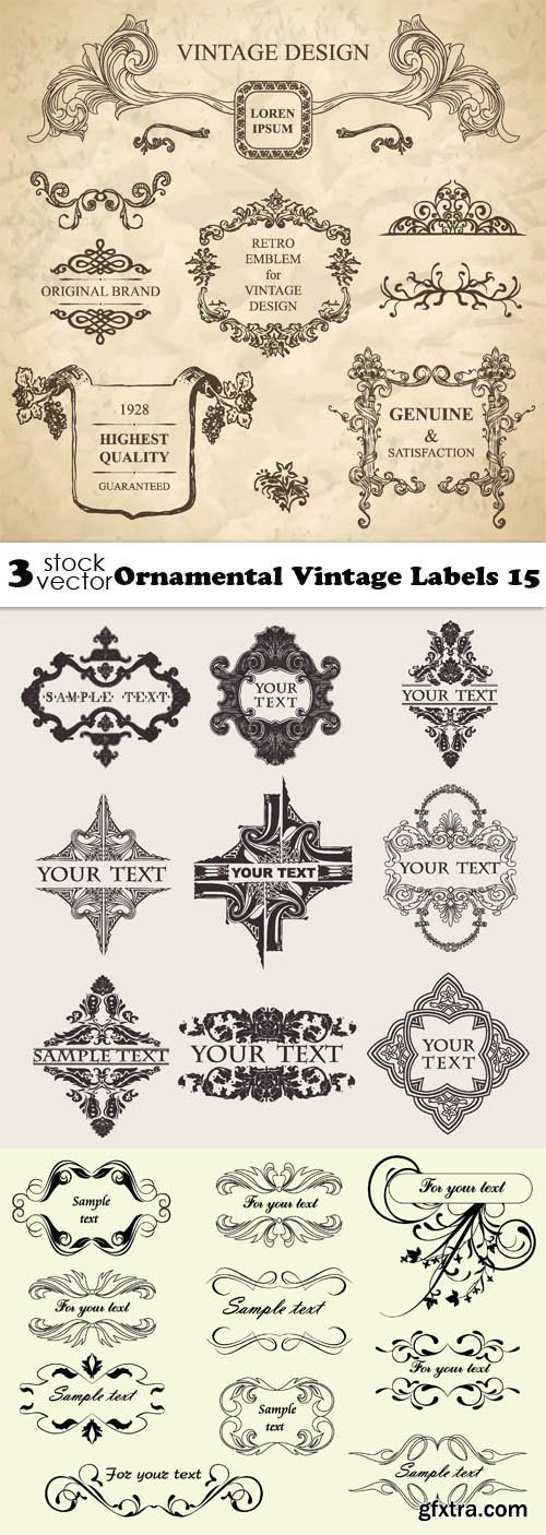 Vectors - Ornamental Vintage Labels 15