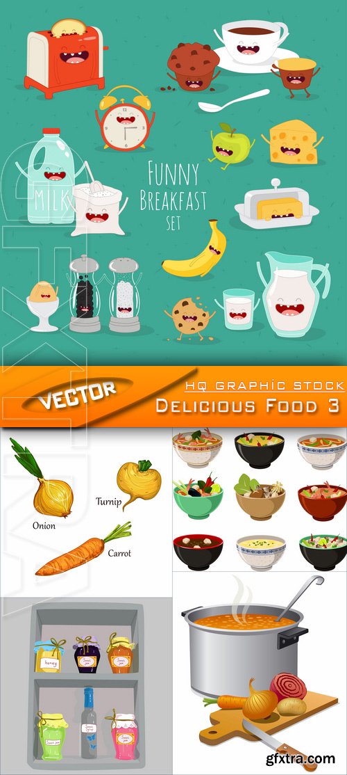 Stock Vector - Delicious Food 3