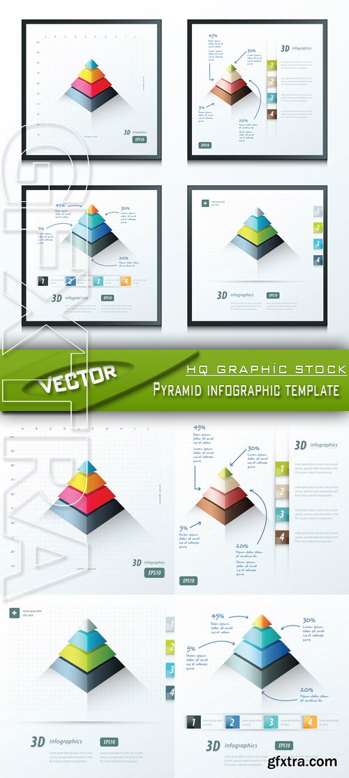 Stock Vector - Pyramid infographic template