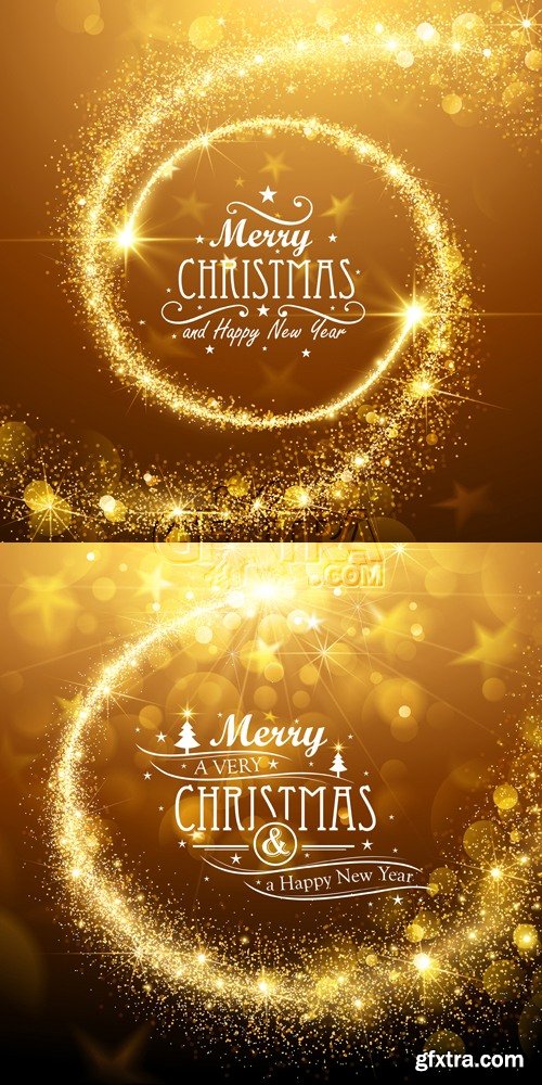 Sparkling Christmas Backgrounds Vector 2