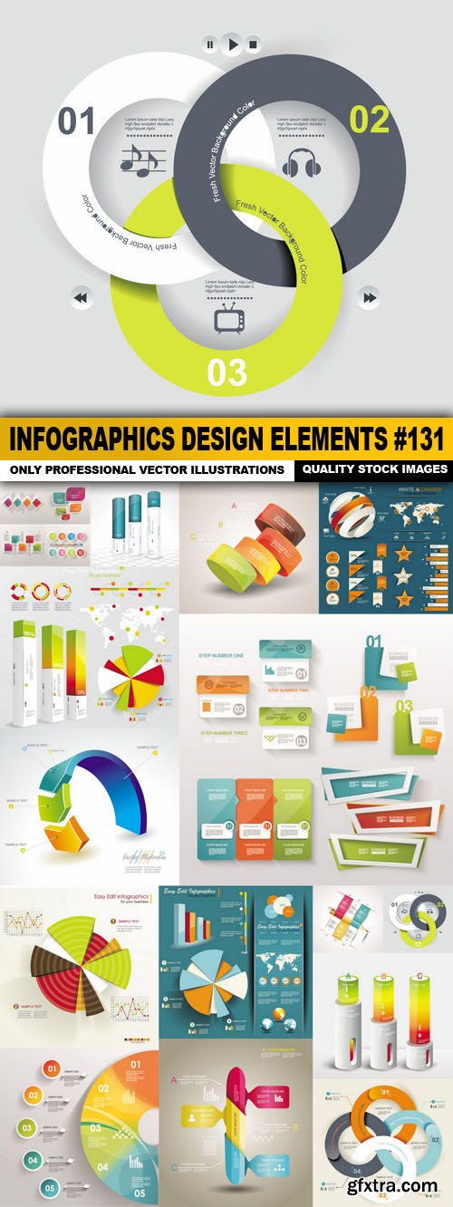 Infographics Design Elements #131 - 15 Vector