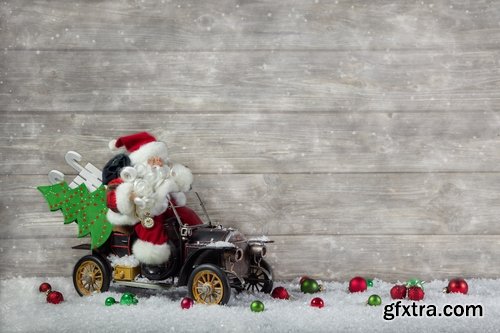 Collection of New Year Christmas car Santa Claus Christmas Tree 25 HQ Jpeg