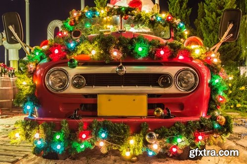 Collection of New Year Christmas car Santa Claus Christmas Tree 25 HQ Jpeg