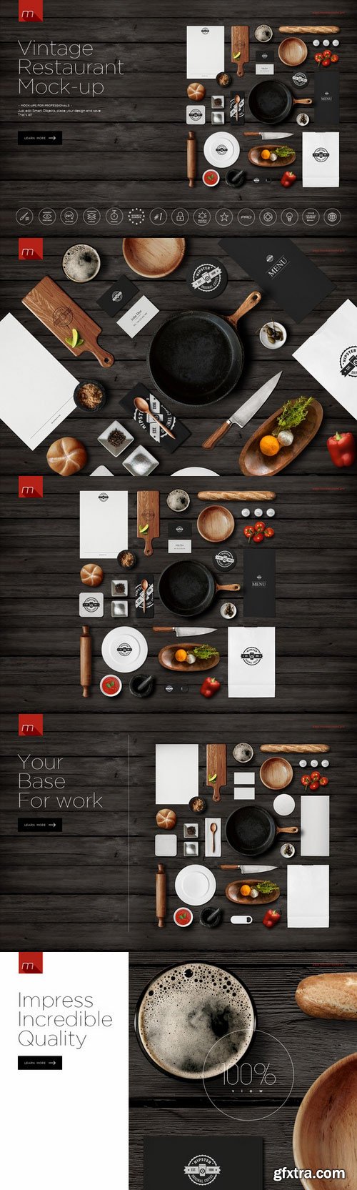 CM - Restaurant Identity Branding Mock-up 450114