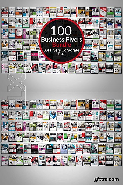 CM - 100 Creative Business Flyers Bundle 454045