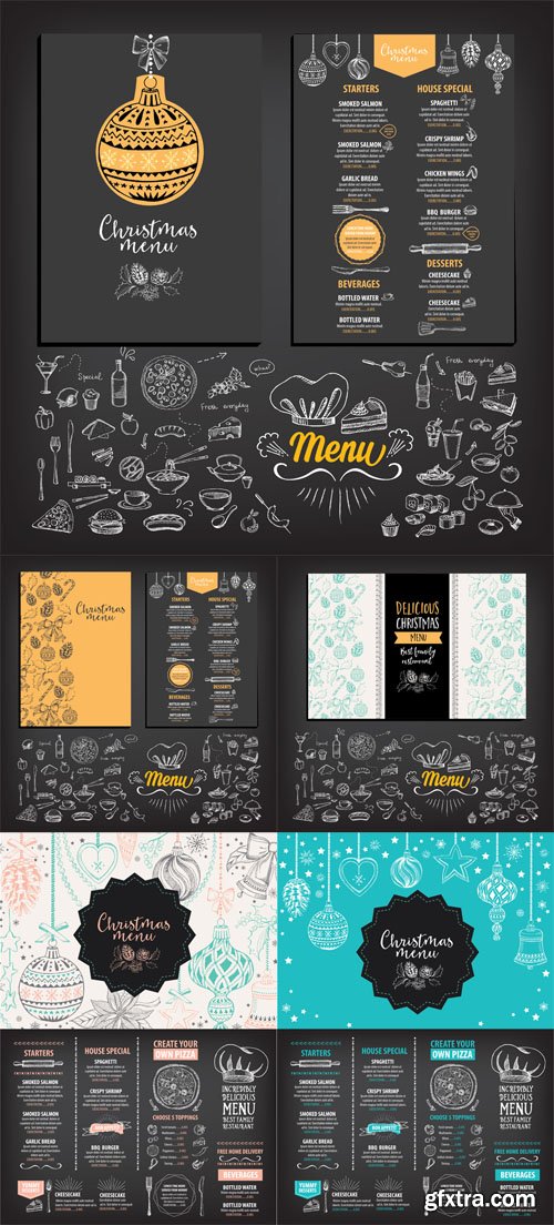 Christmas party invitation restaurant menu