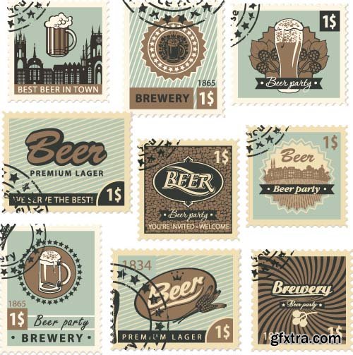 Postal Stamps - 10x EPS