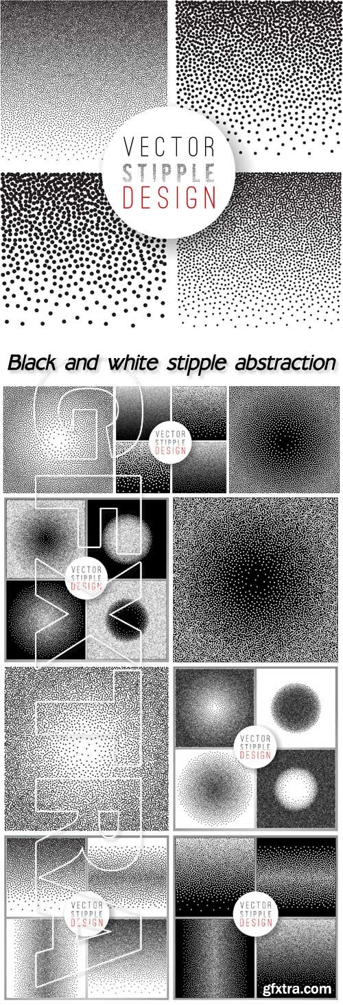 Vector background with black and white abstraction