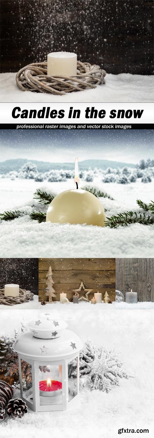 Candles in the snow