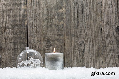 Candles in the snow