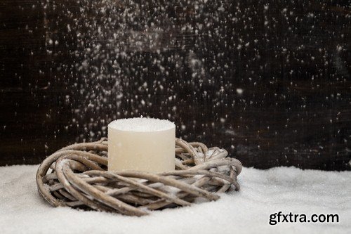 Candles in the snow