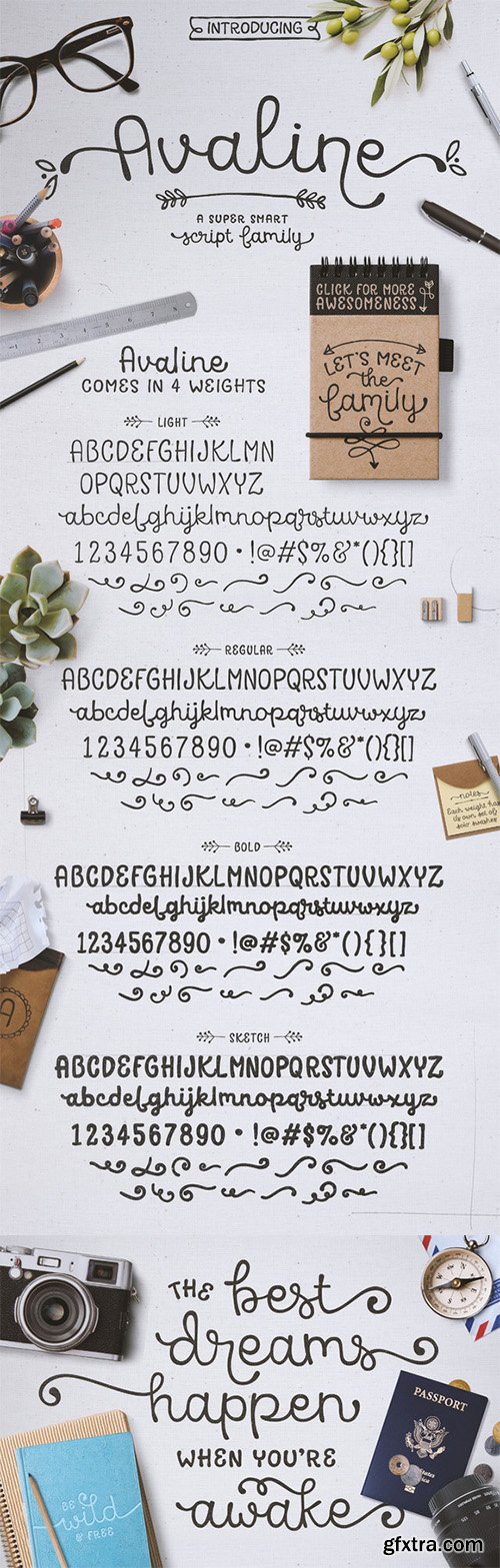 CreativeMarket Avaline Script Font 452463