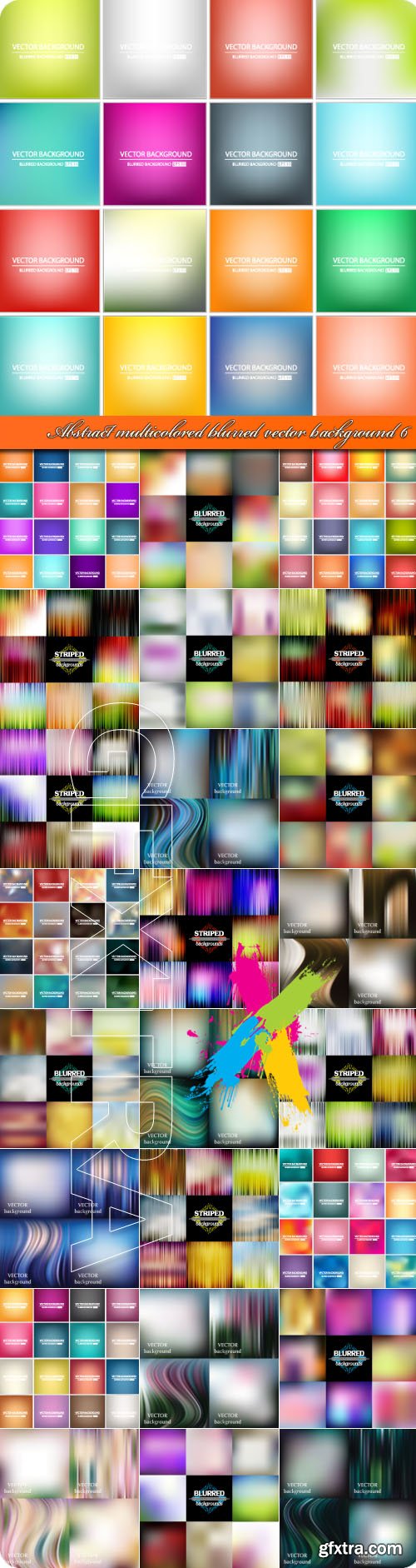 Abstract multicolored blurred vector background 6