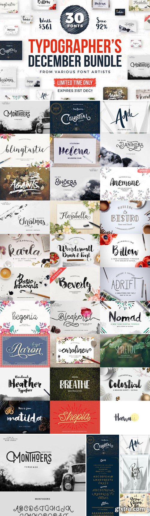 CM - Typographer's December Dream Bundle 454549 61 FONT!