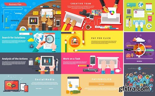 Flat Vector Design 10 - 25x EPS