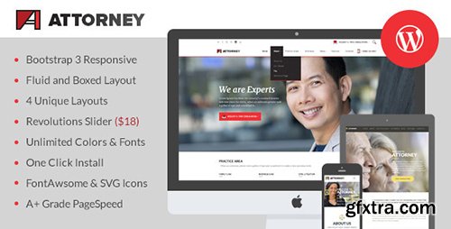 ThemeForest - Attorney v1.3 - Lawyer Attorney WordPress Theme - 12414907