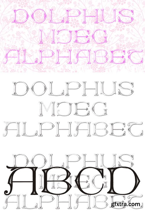 Dolphus-Mieg Alphabet Font