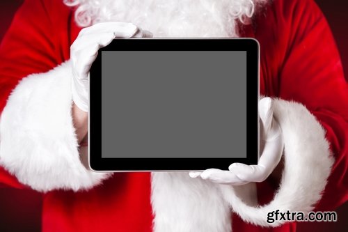 Collection of New Year Christmas Santa Claus tablet computer technology 25 HQ Jpeg