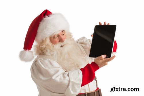 Collection of New Year Christmas Santa Claus tablet computer technology 25 HQ Jpeg