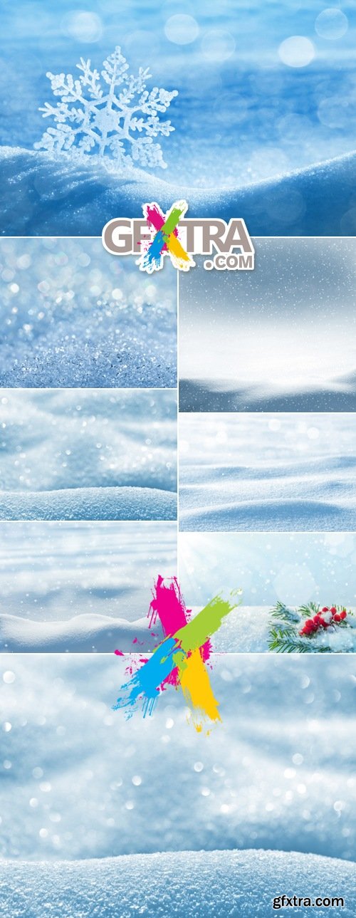 Stock Photo - Snowy Winter Backgrounds 2