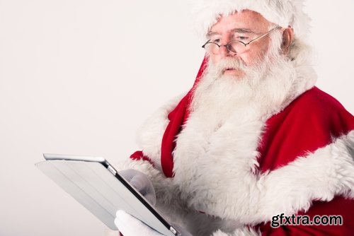 Collection of New Year Christmas Santa Claus tablet computer technology 25 HQ Jpeg