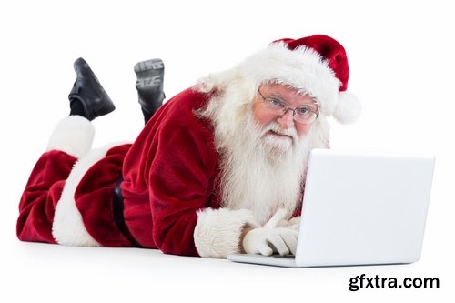 Collection of New Year Christmas Santa Claus tablet computer technology 25 HQ Jpeg