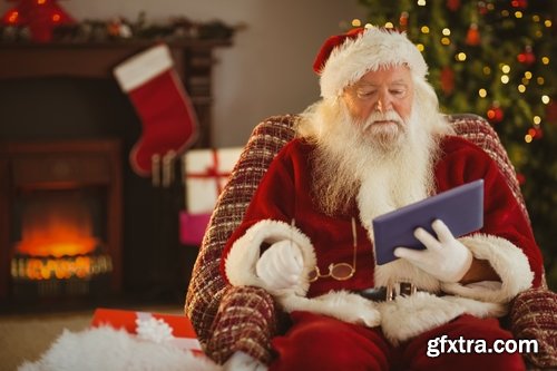 Collection of New Year Christmas Santa Claus tablet computer technology 25 HQ Jpeg