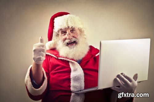 Collection of New Year Christmas Santa Claus tablet computer technology 25 HQ Jpeg