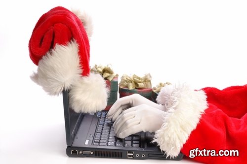 Collection of New Year Christmas Santa Claus tablet computer technology 25 HQ Jpeg