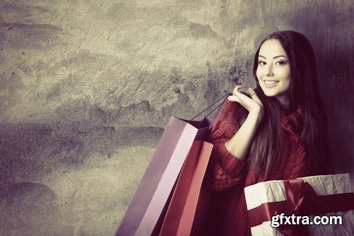 Collection of New Year Shopping Girl Christmas shopping 25 HQ Jpeg