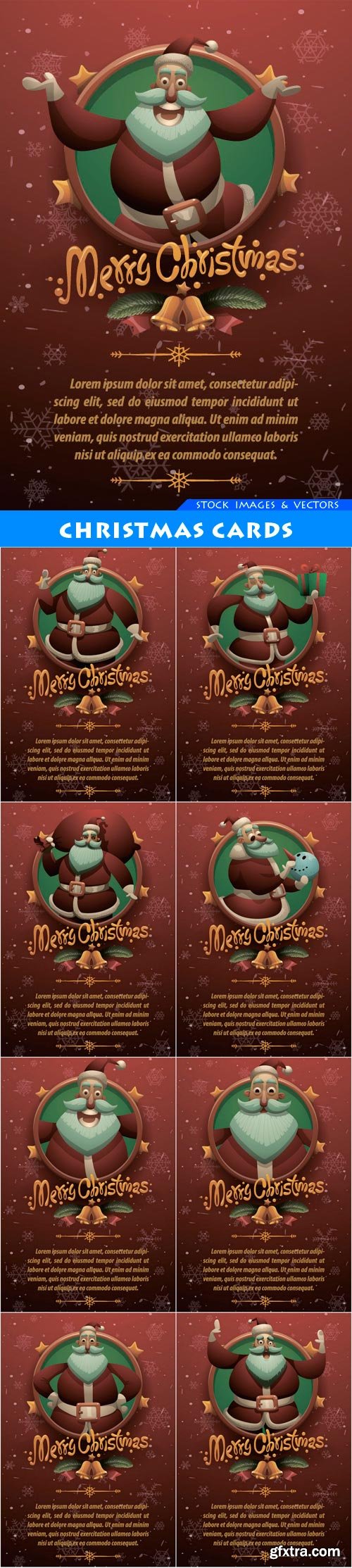 Christmas cards 9X EPS