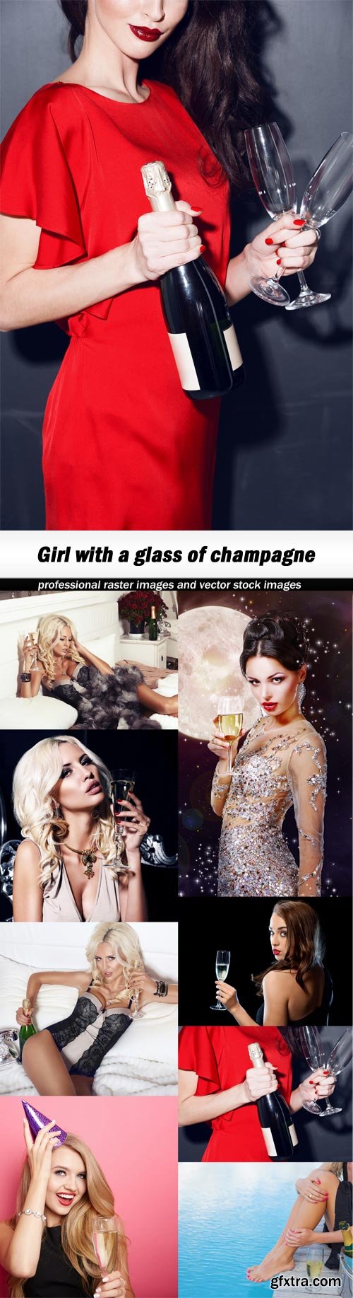 Girl with a glass of champagne
