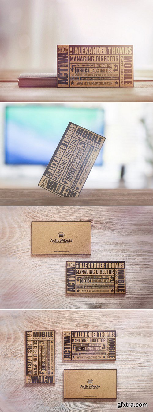 CM - Kraft Paper Business Card 350932