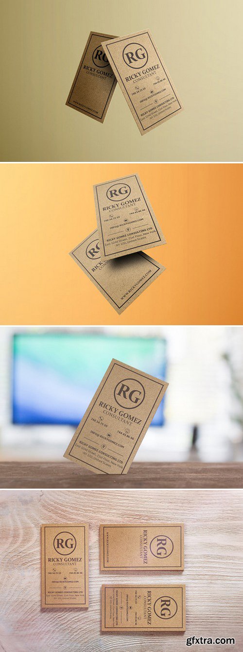 CM - Kraft Paper Minimal Business Card 358182