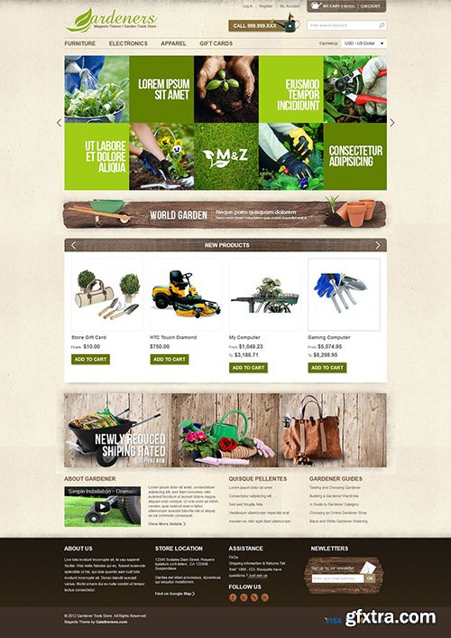 GalaThemes - Garden Tool Magento Go Theme - Go Garden